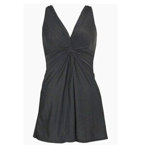 Miraclesuit Swimwear Marais Tummy Control Soft Cup Swim Dress Black Size 10
